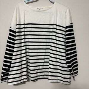 Maurices Black and White Striped Top